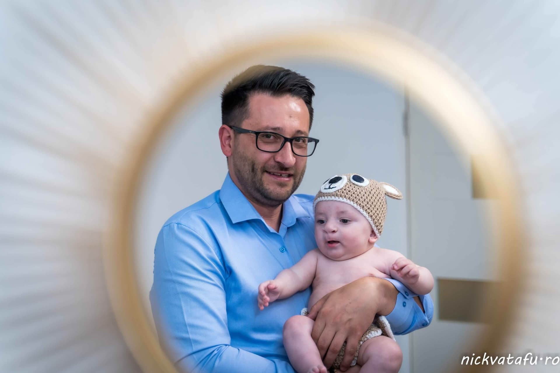 fotograf portret sedinta foto botez nou nascut costumase tricotate