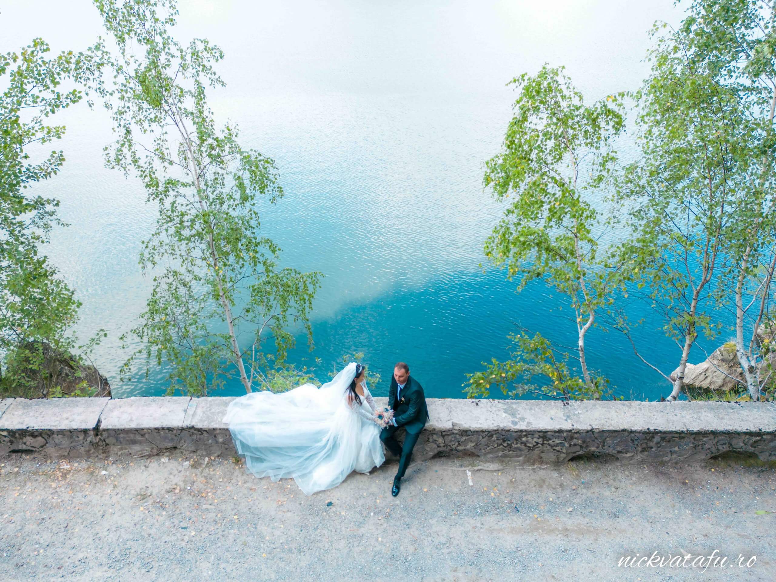 sedinta foto after wedding in natura vidraru cu drona
